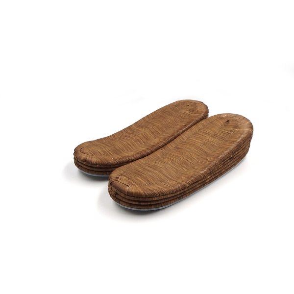 衿秀 南部カラス表（畳表・志那表）「前3後7」 草履の台 茶 （M・Ｌサイズ）の画像