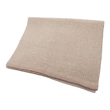 Kameli apartment（カメリ アパートメント）「白茶×エクリュ（生成）」手織り大判ストール（ショール）リネン×ウール＜即日発送可＞の画像