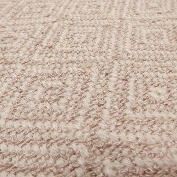 Kameli apartment（カメリ アパートメント）「白茶×エクリュ（生成）」手織り大判ストール（ショール）リネン×ウール＜即日発送可＞の画像