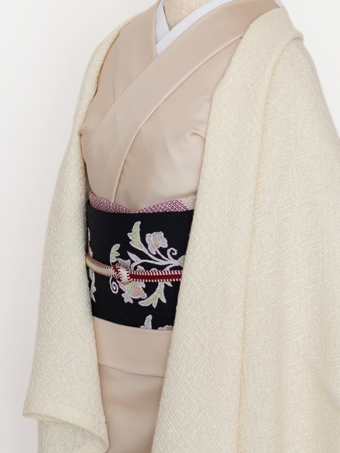 Kameli apartment（カメリ アパートメント）「エクリュ（生成）」手織り大判ストール（ショール）リネン×ウール＜即日発送可＞の画像