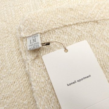 Kameli apartment（カメリ アパートメント）「エクリュ（生成）」手織り大判ストール（ショール）リネン×ウール＜即日発送可＞の画像