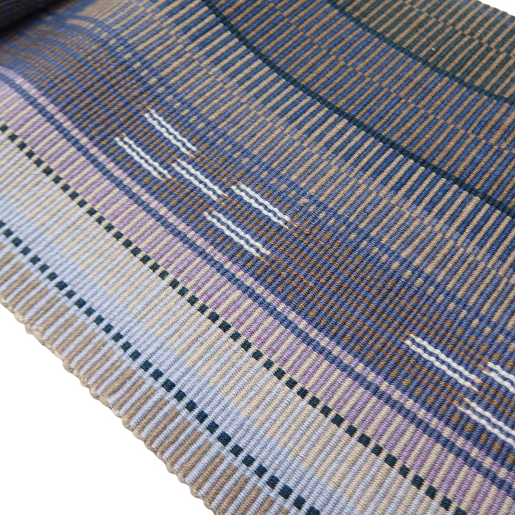 ＜お仕立て代込＞鈴木美緒「草木染・八重山ミンサー」 灰紫に江戸鼠の画像