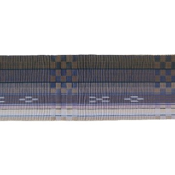 ＜お仕立て代込＞鈴木美緒「草木染・八重山ミンサー」 灰紫に江戸鼠の画像