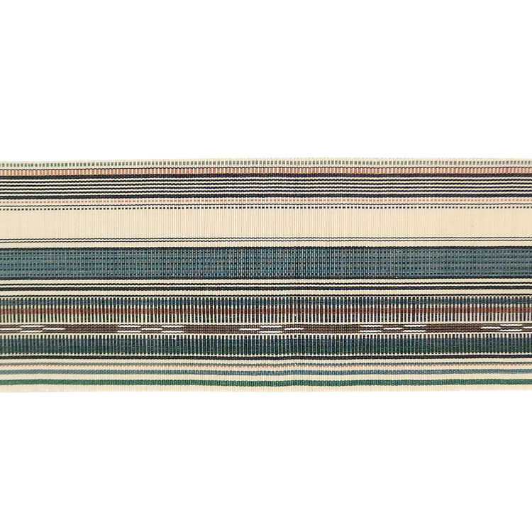 ＜お仕立て代込＞鈴木美緒「草木染・八重山ミンサー」 生成に白茶と緑の画像