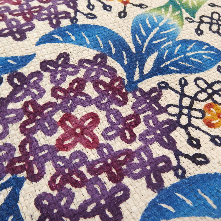 ＜お仕立て代込＞城間栄順（城間びんがた工房）×手織真綿帯（織田工房）「花車」灰紫 本場琉球紅型 八寸名古屋帯 染め帯の画像