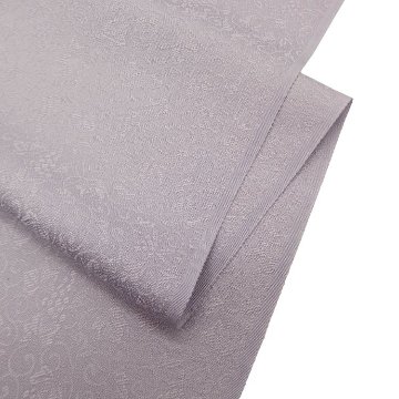 ＜お仕立て代込＞京都丹後の機屋×千成堂着物店 「葡萄唐草 伊予生糸 一尺三分着尺」薄灰紫（色無地）の画像