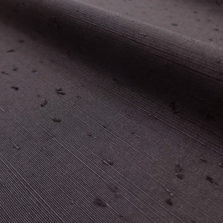 <お仕立て代込>濱紬×千成堂着物店 「網織紬（ひげ紬）一等品」 羽尺（コート地） 紫墨色の画像