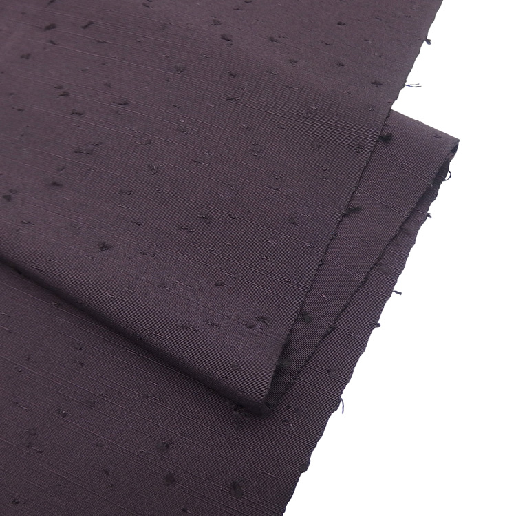 <お仕立て代込>濱紬×千成堂着物店 「網織紬（ひげ紬）一等品」 羽尺（コート地） 紫墨色の画像