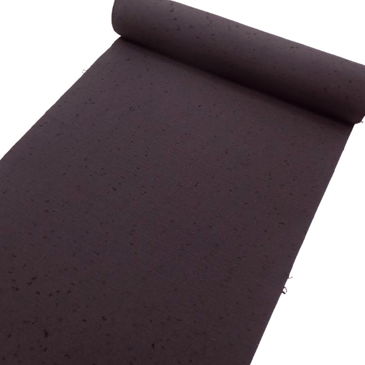 <お仕立て代込>濱紬×千成堂着物店 「網織紬（ひげ紬）一等品」 羽尺（コート地） 紫墨色の画像