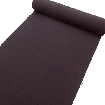 <お仕立て代込>濱紬×千成堂着物店 「網織紬（ひげ紬）一等品」 羽尺（コート地） 紫墨色の画像