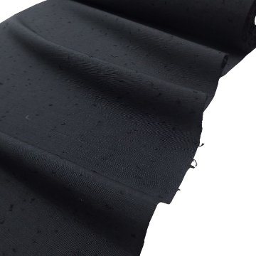 <お仕立て代込>濱紬×千成堂着物店 「網織紬（ひげ紬）一等品」 羽尺（コート地） 墨色の画像