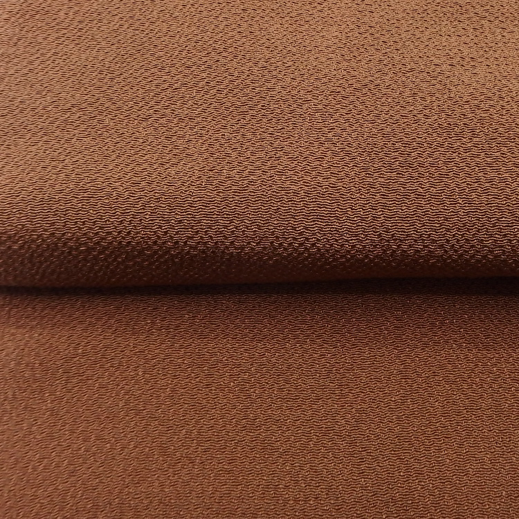 千成堂着物店 一点もの帯揚げ 「砺茶 × 縮緬（ちりめん）」＜即日発送可＞ の画像