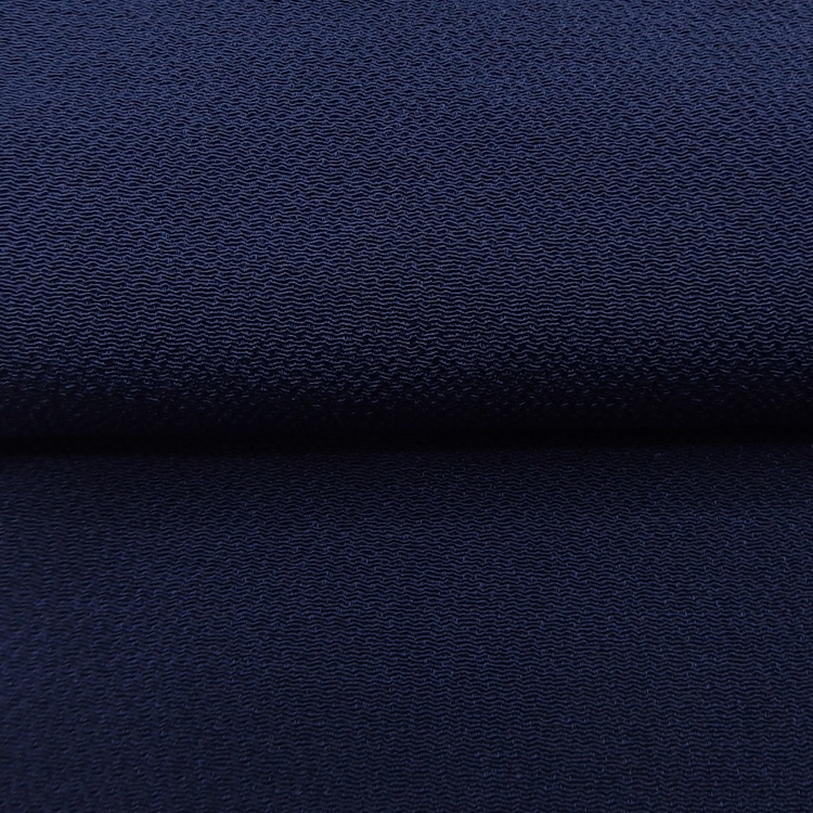 千成堂着物店 一点もの帯揚げ 「濃紺 × 縮緬（ちりめん）」＜即日発送可＞ の画像