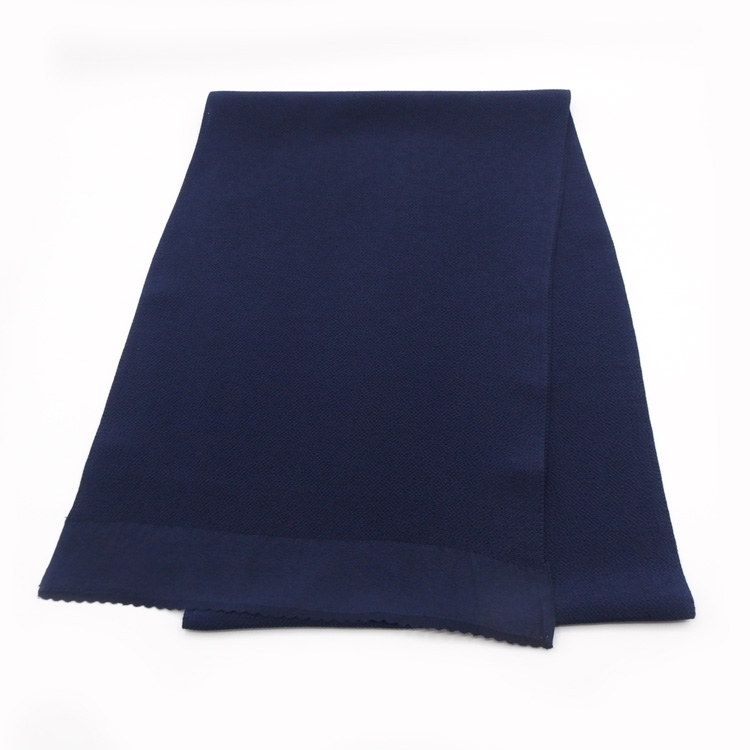 千成堂着物店 一点もの帯揚げ 「濃紺 × 縮緬（ちりめん）」＜即日発送可＞ の画像