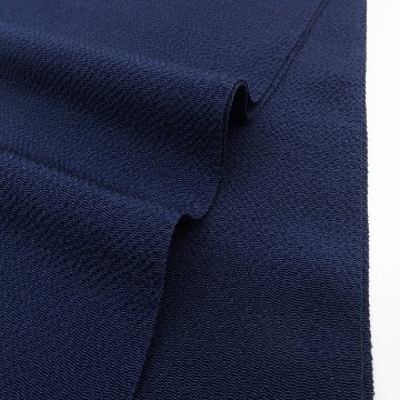 千成堂着物店 一点もの帯揚げ 「濃紺 × 縮緬（ちりめん）」＜即日発送可＞ の画像