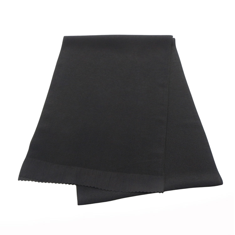 千成堂着物店 一点もの帯揚げ 「墨色 × 縮緬（ちりめん）」＜即日発送可＞ の画像