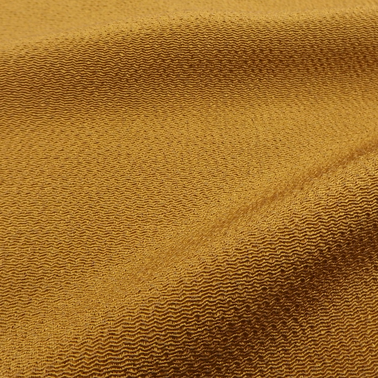 千成堂着物店 一点もの帯揚げ 「山吹茶 × 縮緬（ちりめん）」＜即日発送可＞ の画像