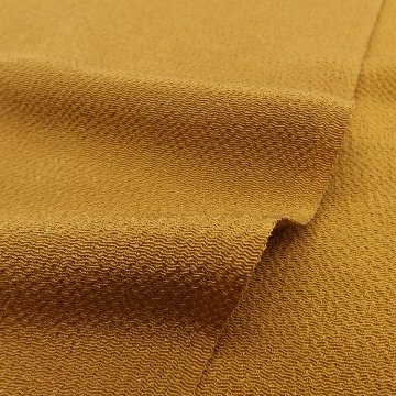 千成堂着物店 一点もの帯揚げ 「山吹茶 × 縮緬（ちりめん）」＜即日発送可＞ の画像