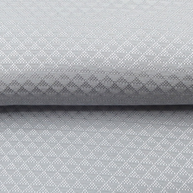 京都丹後の機屋×千成堂着物店 一点もの帯揚げ 「鱗×銀節糸」 淡灰青×銀＜即日発送可＞ の画像