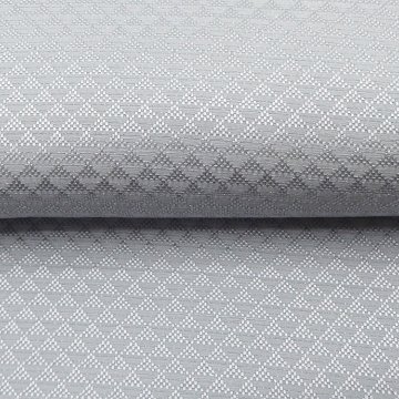 京都丹後の機屋×千成堂着物店 一点もの帯揚げ 「鱗×銀節糸」 淡灰青×銀＜即日発送可＞ の画像