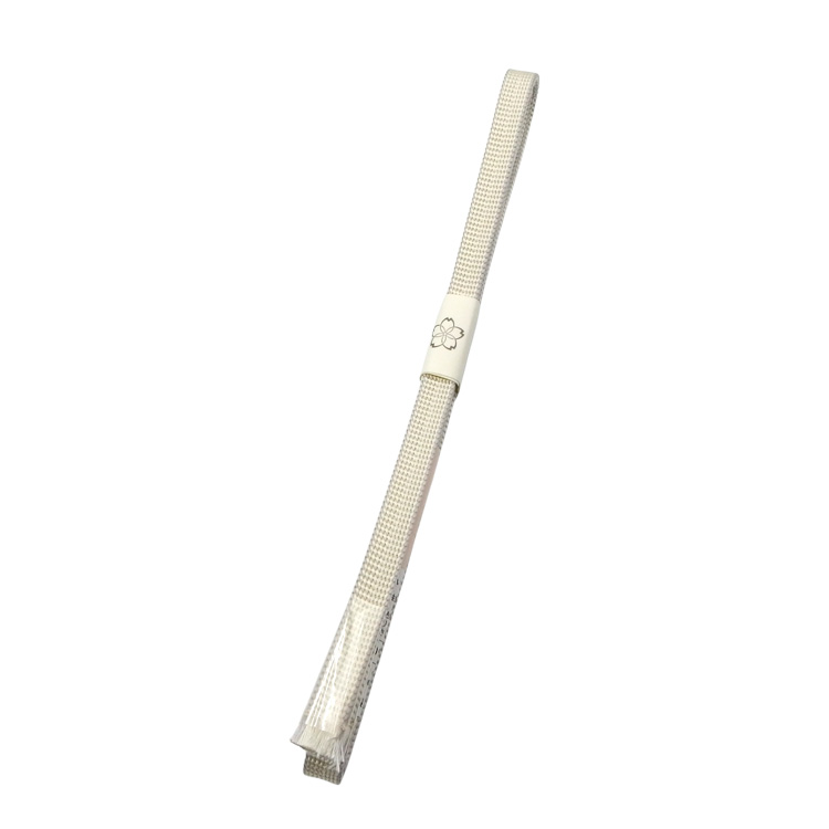 和小物さくら 帯締め 三分紐 昼夜 灰淡黄と白梅鼠 ＜即日発送可＞の画像