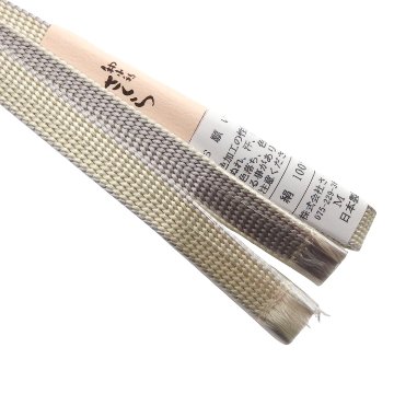 和小物さくら 帯締め 三分紐 昼夜 灰淡黄と白梅鼠 ＜即日発送可＞の画像