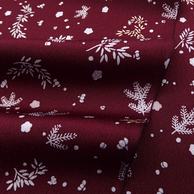 和小物さくら 帯揚げ 友禅三枚型 松竹梅散らし 葡萄色＜即日発送可＞の画像