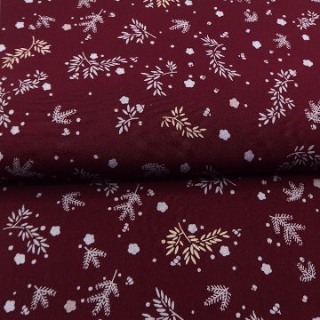 和小物さくら 帯揚げ 友禅三枚型 松竹梅散らし 葡萄色＜即日発送可＞の画像