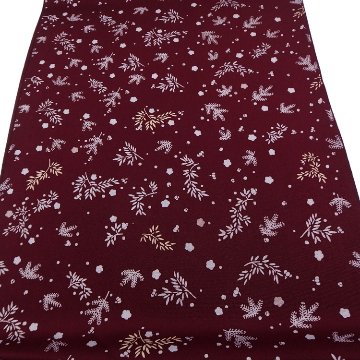 和小物さくら 帯揚げ 友禅三枚型 松竹梅散らし 葡萄色＜即日発送可＞の画像