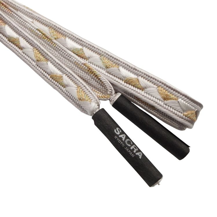 和小物さくら 帯締め 高麗浮目静海 昼夜 絹鼠＜即日発送可＞の画像