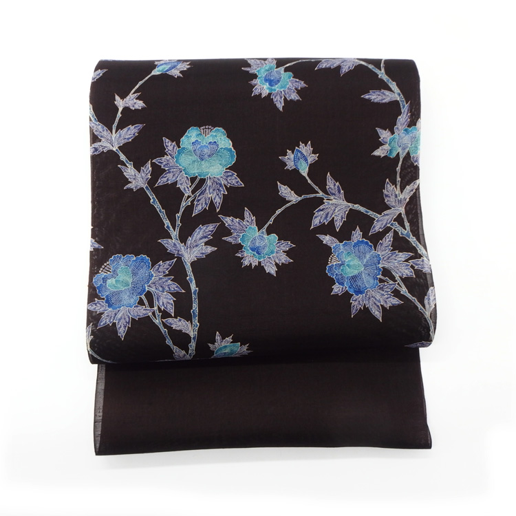 『最終値下げ』【袋帯】高級 袋帯 グレー地 花柄 ⭐️ 最終値下げ』【袋帯】高級 袋帯 華やかな花柄 ⭐️