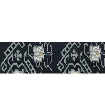 ＜リユースとヴィンテージ＞服部織物 洒落袋帯 「有栖川文様」 墨黒×灰白緑＜即日発送可＞の画像