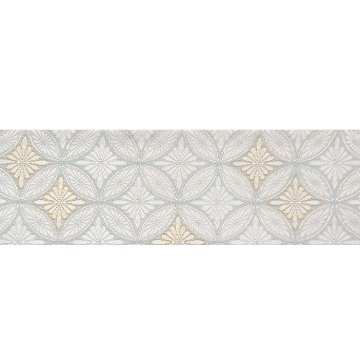 ＜お仕立て済・即日発送可＞河合美術織物 袋帯 菊七宝繋文（きくしっぽう） 灰白と金銀糸の画像