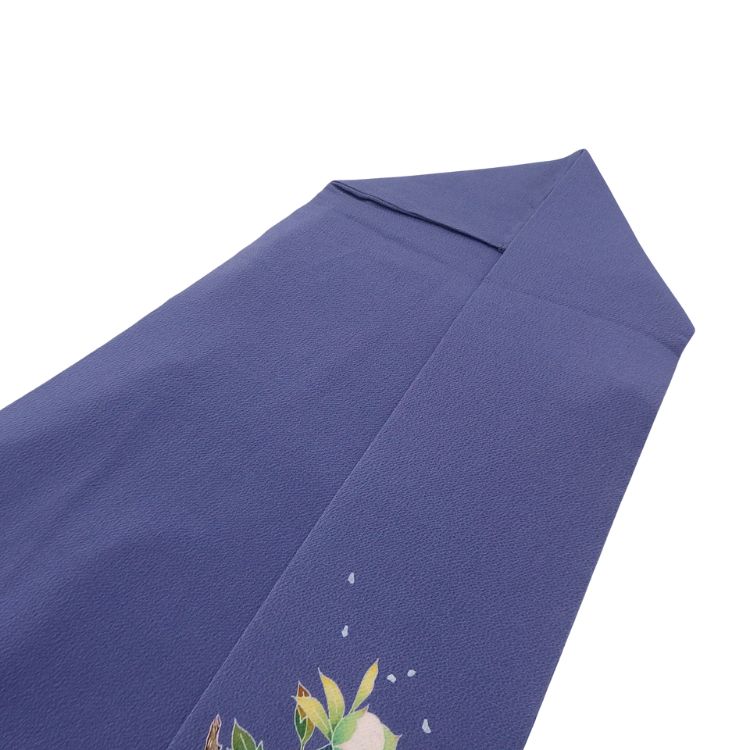 ＜リユースとヴィンテージ＞清染居 上野街子 九寸名古屋帯 「冬牡丹と雪の図」 藤鼠色（灰紫系）＜即日発送可＞の画像