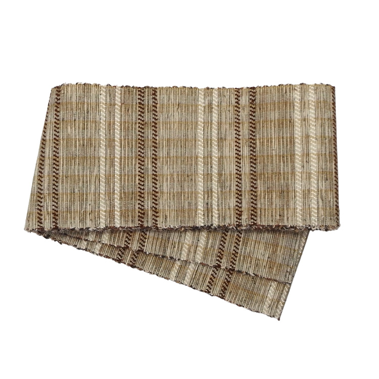 小林純子 「裂織布（さきおりふ）・仕立て上がり」 半幅帯 薄茶に濃茶の画像