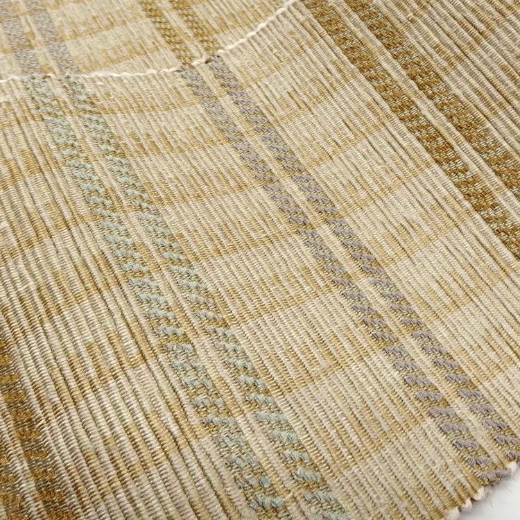 小林純子 「裂織布（さきおりふ）・仕立て上がり」 半幅帯 薄茶に白緑の画像