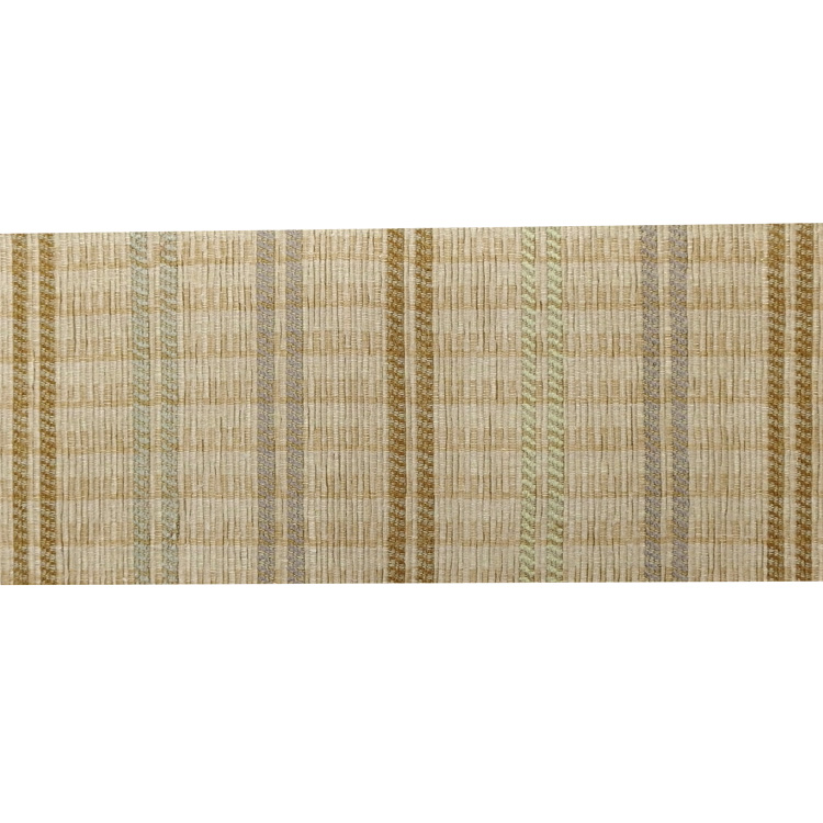 小林純子 「裂織布（さきおりふ）・仕立て上がり」 半幅帯 薄茶に白緑の画像