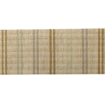 小林純子 「裂織布（さきおりふ）・仕立て上がり」 半幅帯 薄茶に白緑の画像