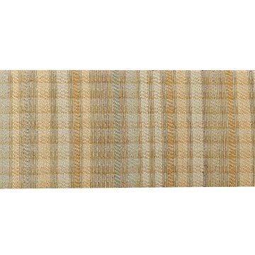 小林純子 「裂織布（さきおりふ）・仕立て上がり」 半幅帯 灰黄緑に橙の画像