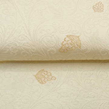 渡敬 帯揚げ 葡萄唐草無地 淡黄＜即日発送可＞の画像