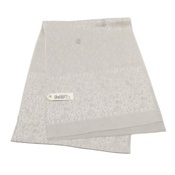 渡敬 帯揚げ 花詰無地染菊銀箔 絹鼠＜即日発送可＞の画像