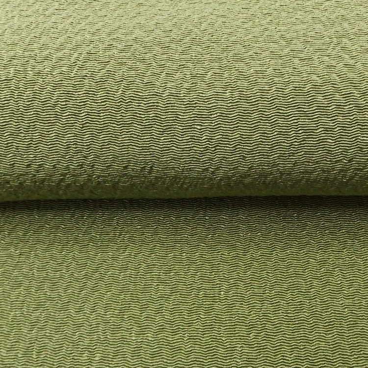 千成堂着物店 一点もの帯揚げ 「鶸茶 × うずらちりめん（鶉縮緬）」＜即日発送可＞ の画像