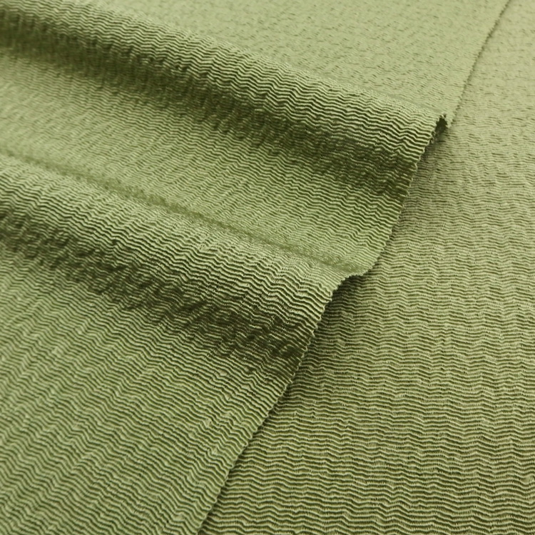 千成堂着物店 一点もの帯揚げ 「鶸茶 × うずらちりめん（鶉縮緬）」＜即日発送可＞ の画像