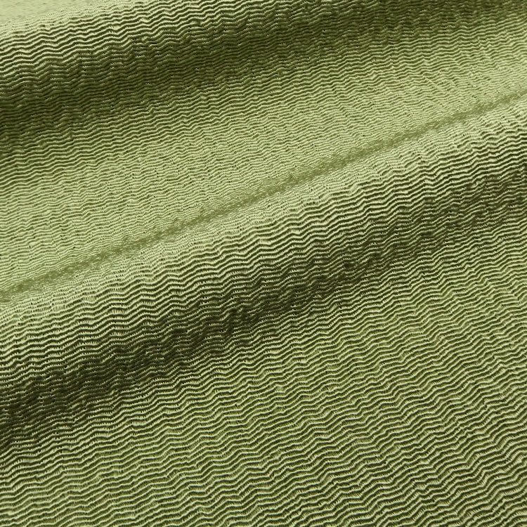 千成堂着物店 一点もの帯揚げ 「鶸茶 × うずらちりめん（鶉縮緬）」＜即日発送可＞ の画像