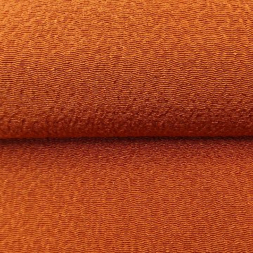 千成堂着物店 一点もの帯揚げ 「赤茶（オレンジ・だいだい系） × うずらちりめん（鶉縮緬）」＜即日発送可＞ の画像