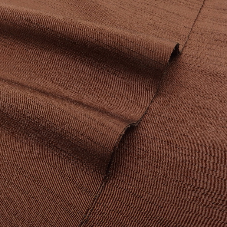 千成堂着物店 一点もの帯揚げ 「焦げ茶 × 紬糸入り」＜即日発送可＞ の画像