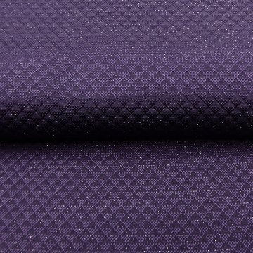 京都丹後の機屋×千成堂着物店 一点もの帯揚げ 「鱗×銀節糸」 深紫×銀＜即日発送可＞ の画像