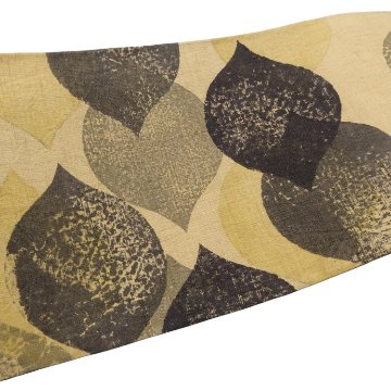 ＜お仕立て上がり＞向井詩織 「No.644」小千谷紬 半幅帯 千成堂別注 染め帯 榛色(黄色みの薄茶系)の画像