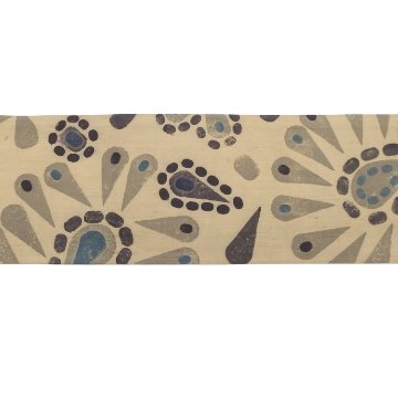 ＜お仕立て上がり＞向井詩織 「No.645」夏結城紬 半幅帯 千成堂別注 染め帯 生成色に薄藍色（ベージュ系）の画像