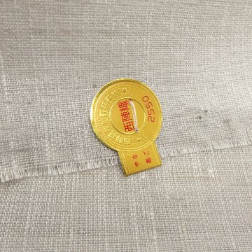 ＜お仕立て代込＞齋藤織物（さいとうおりもの）「垂飾横段唐草」名古屋帯 灰生成色の画像